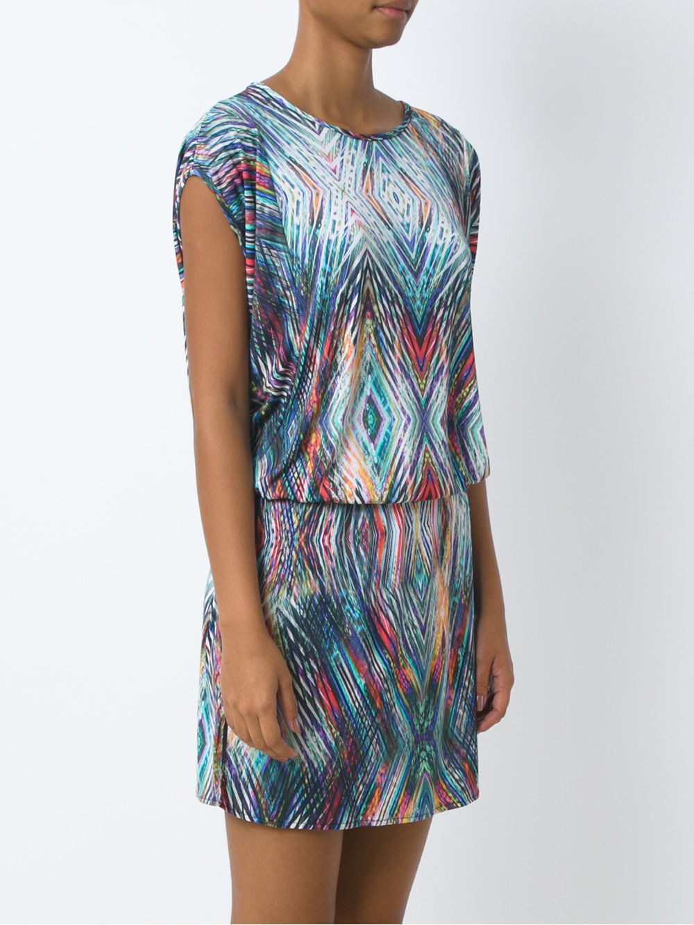 all-over print beach dress