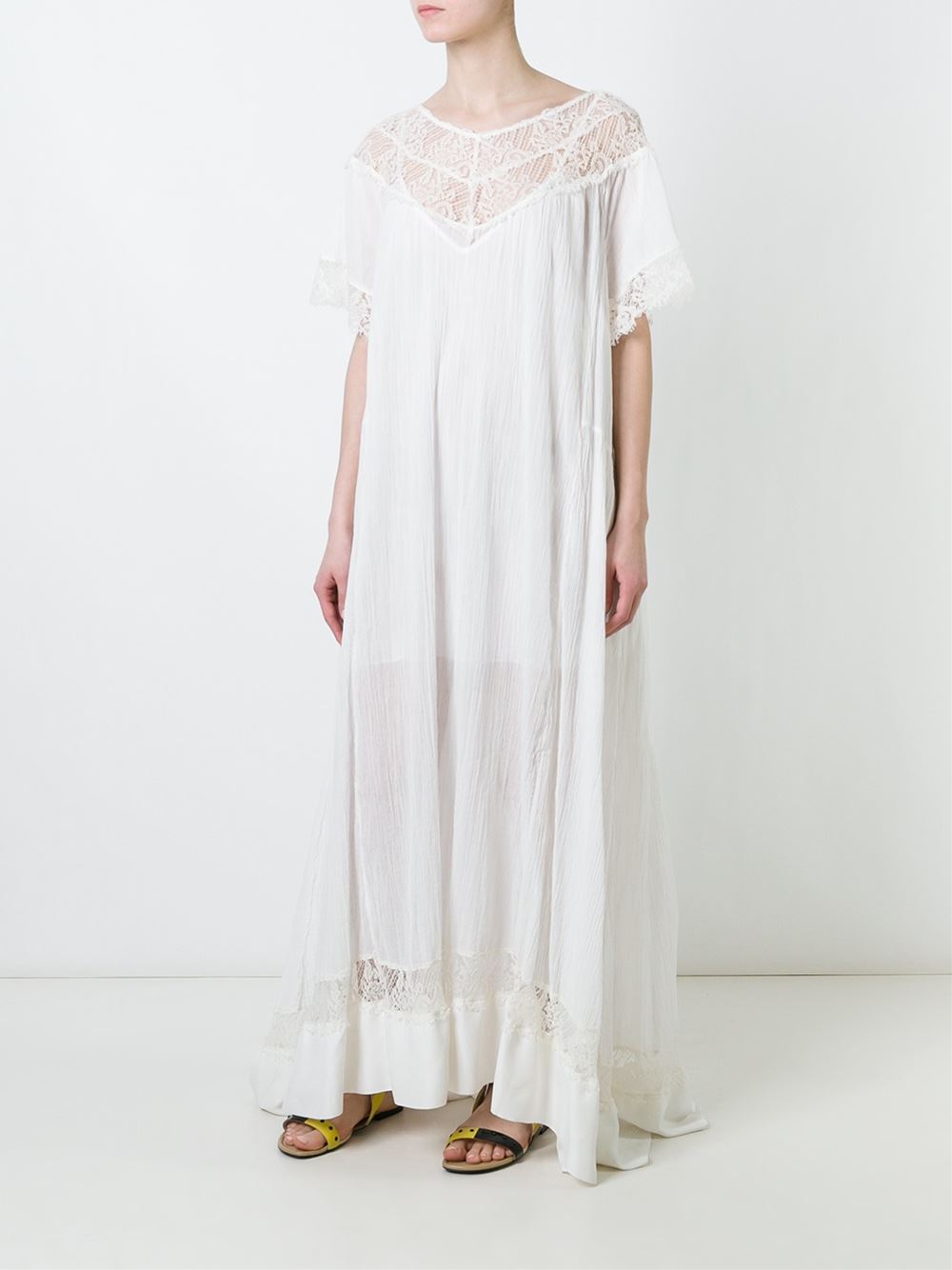 crochet-lace panel gown