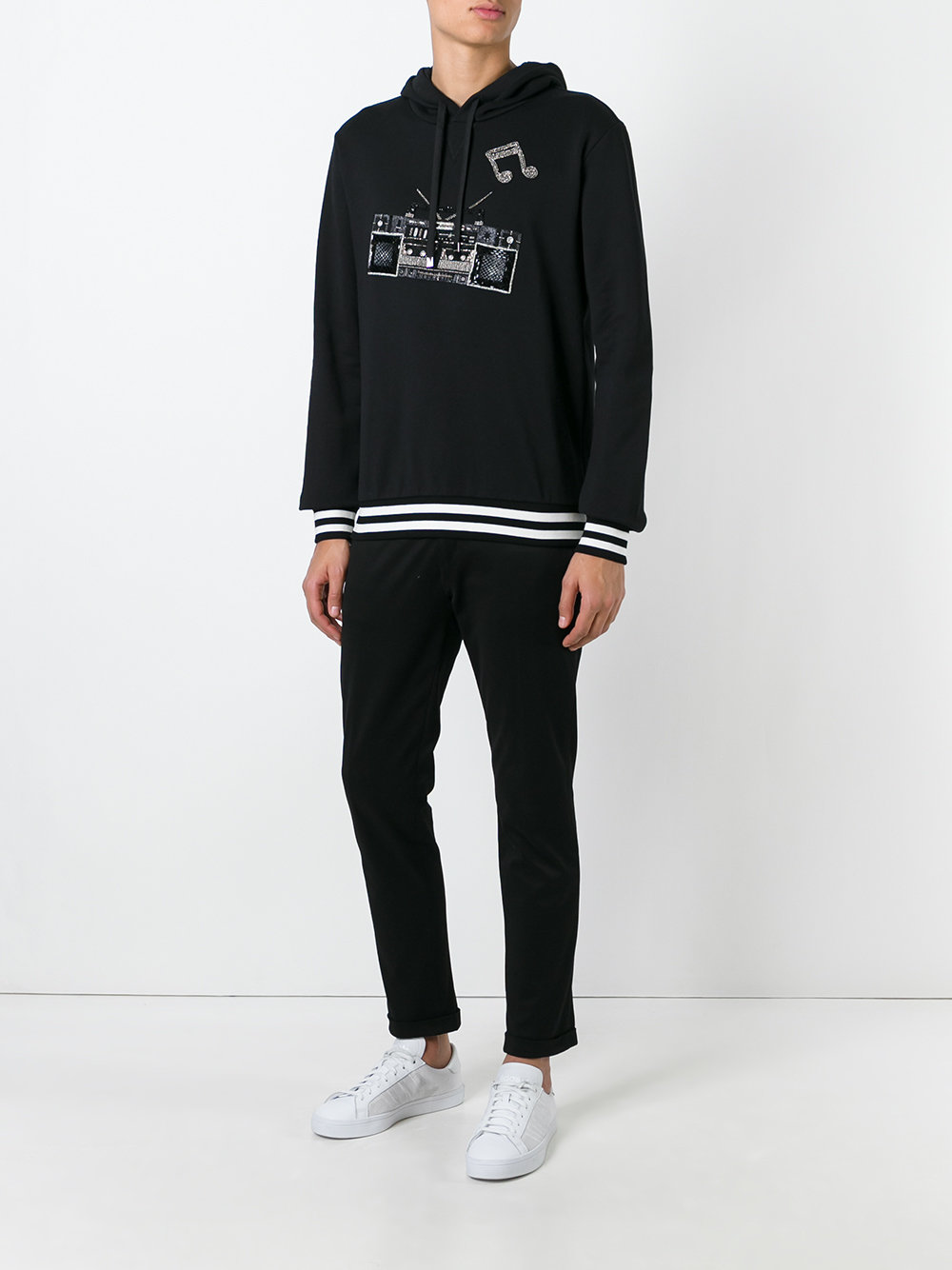 boombox patch hoodie