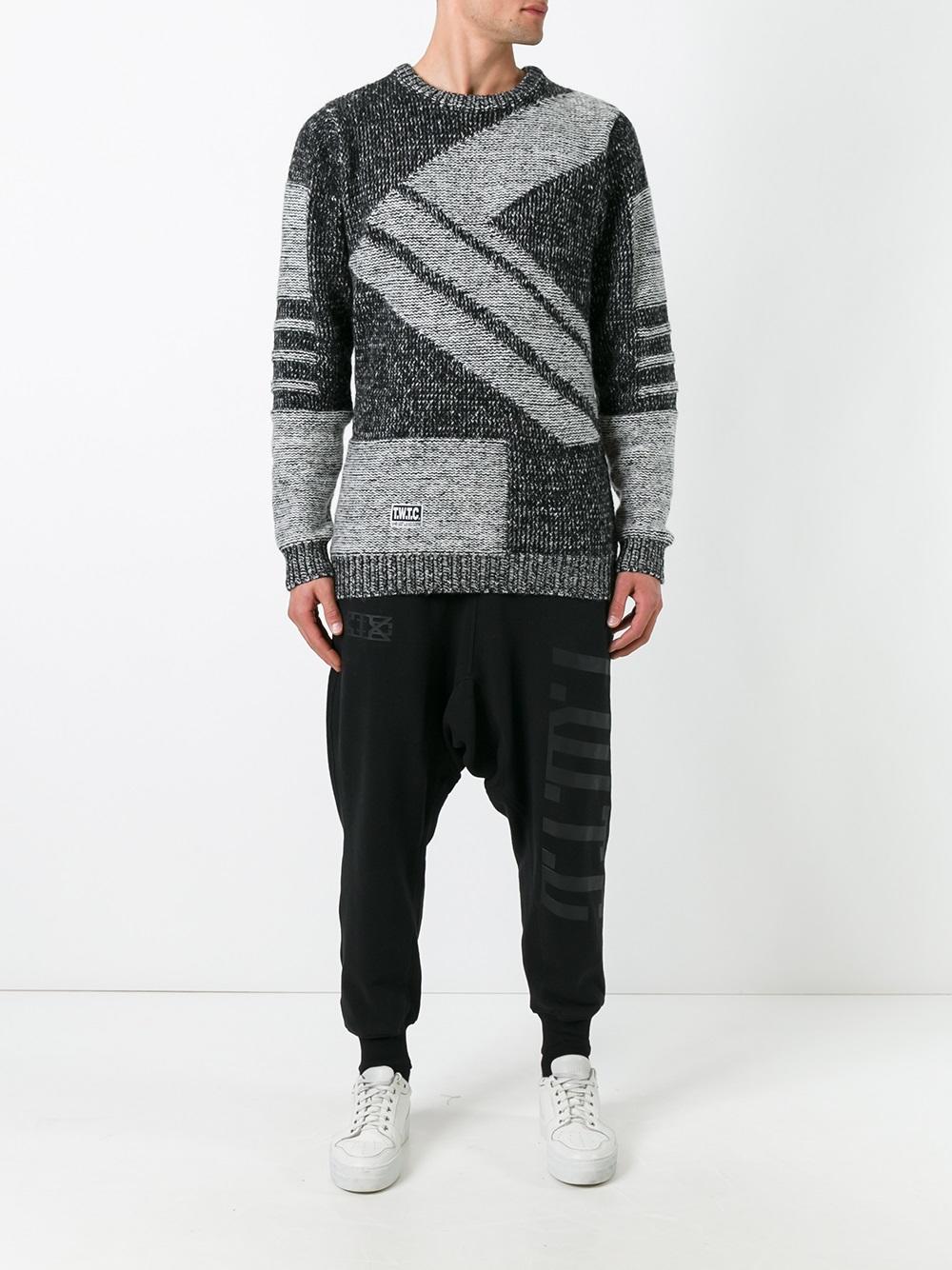 diagonal knit jumper