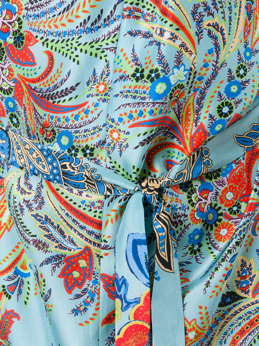 printed wrap blouse 