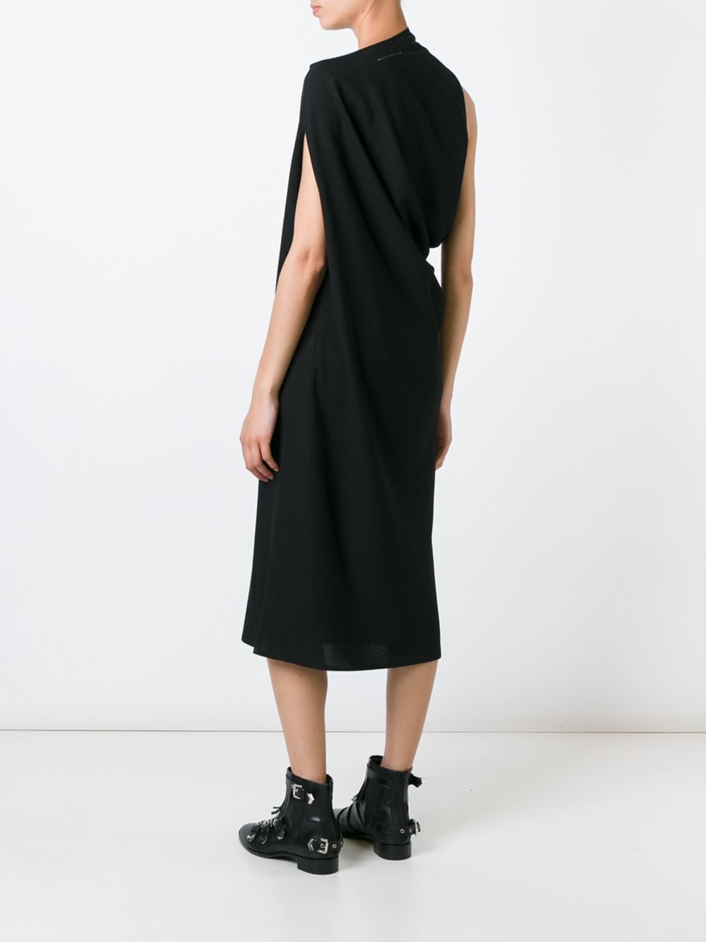 asymmetric neck dress