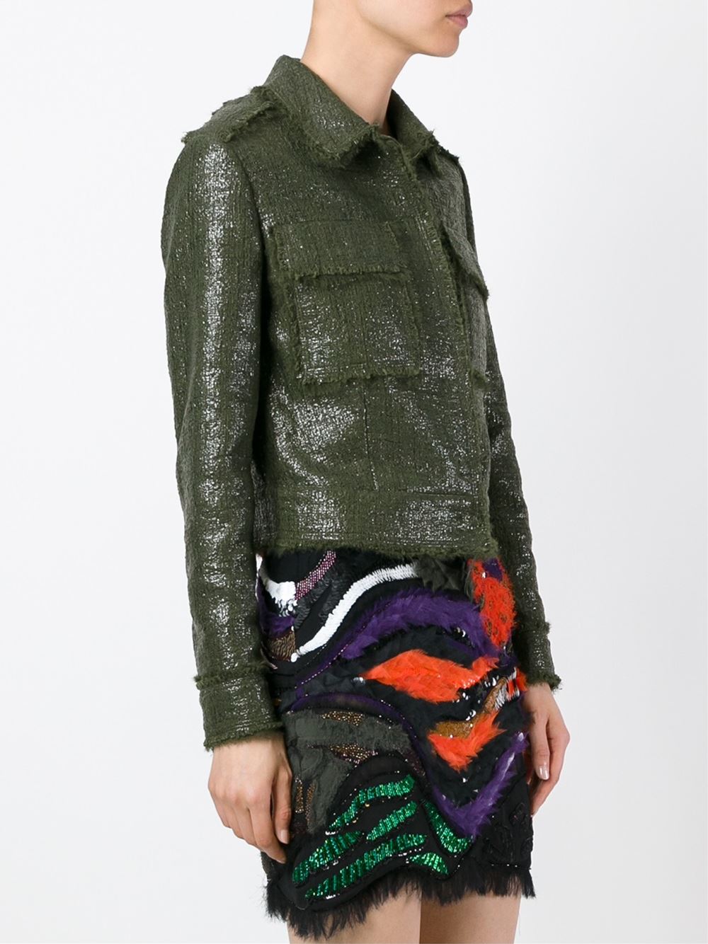 'Laminated Boucle'夹克