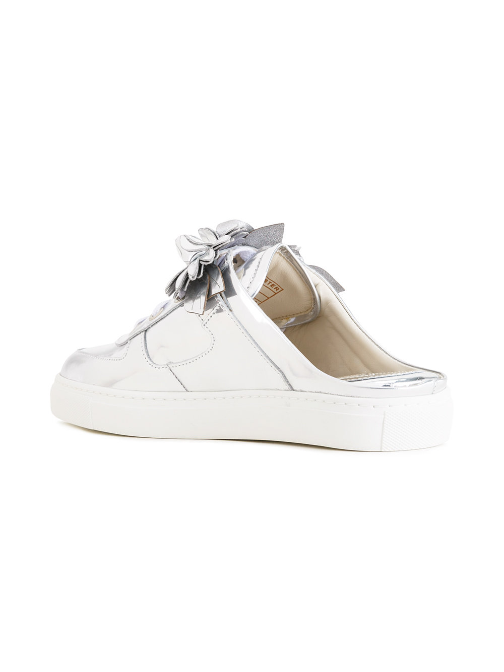 metallic sneaker mules