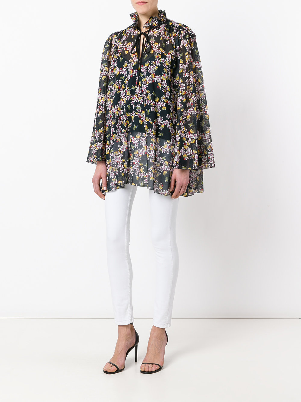 gathered collar blouse 