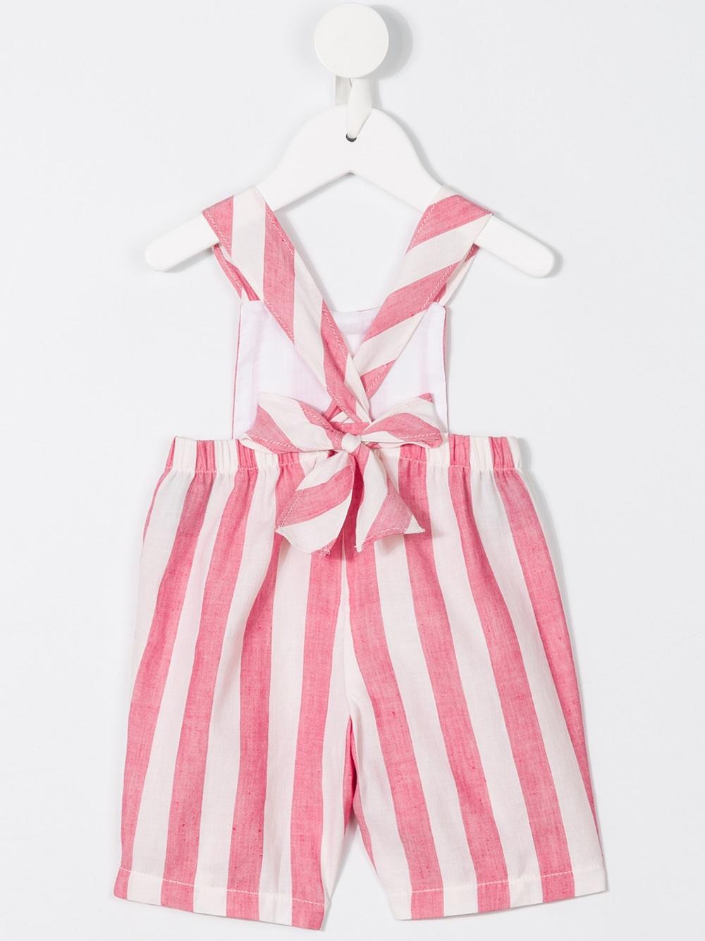 striped dungarees