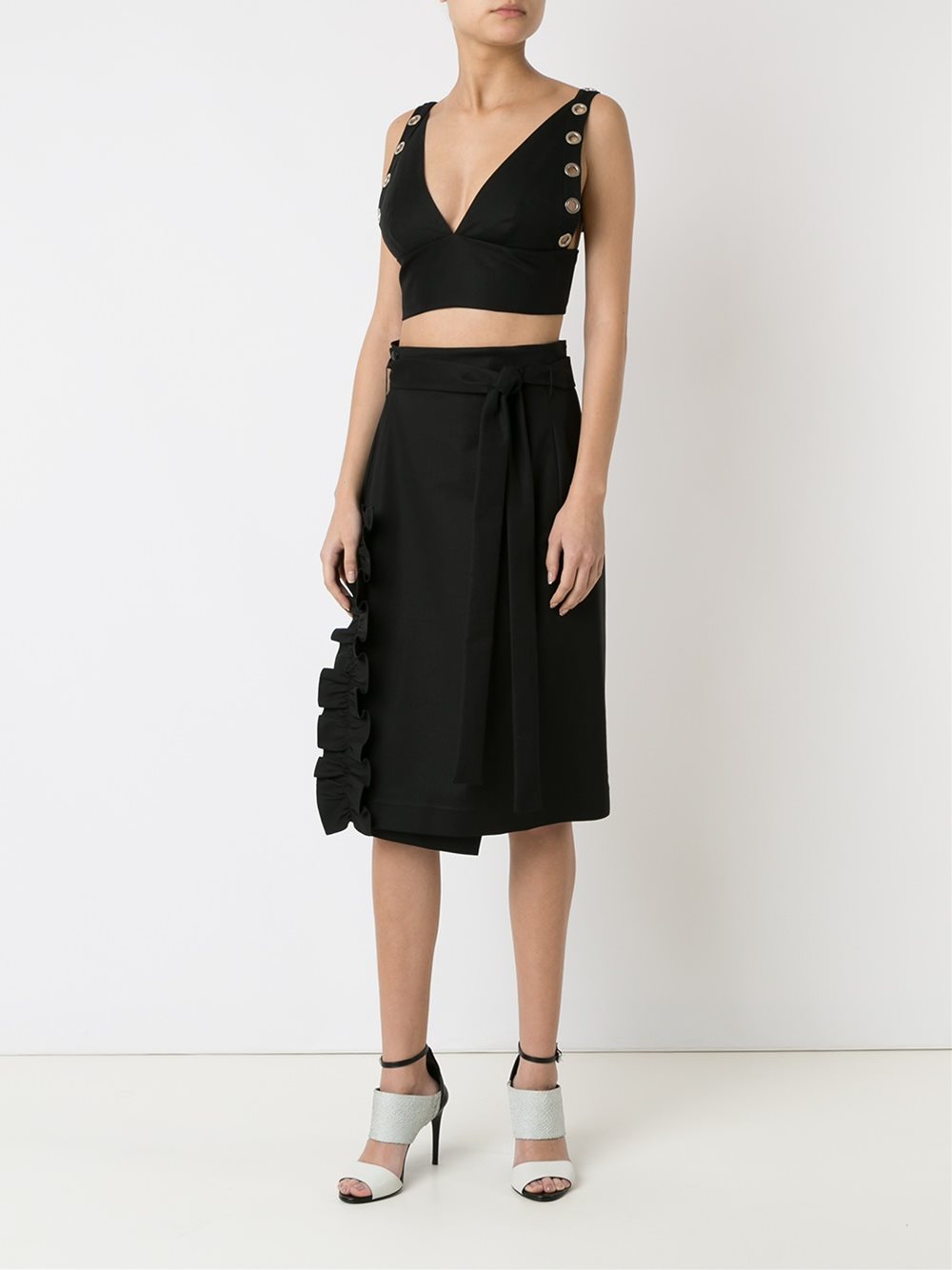 high waisted midi skirt