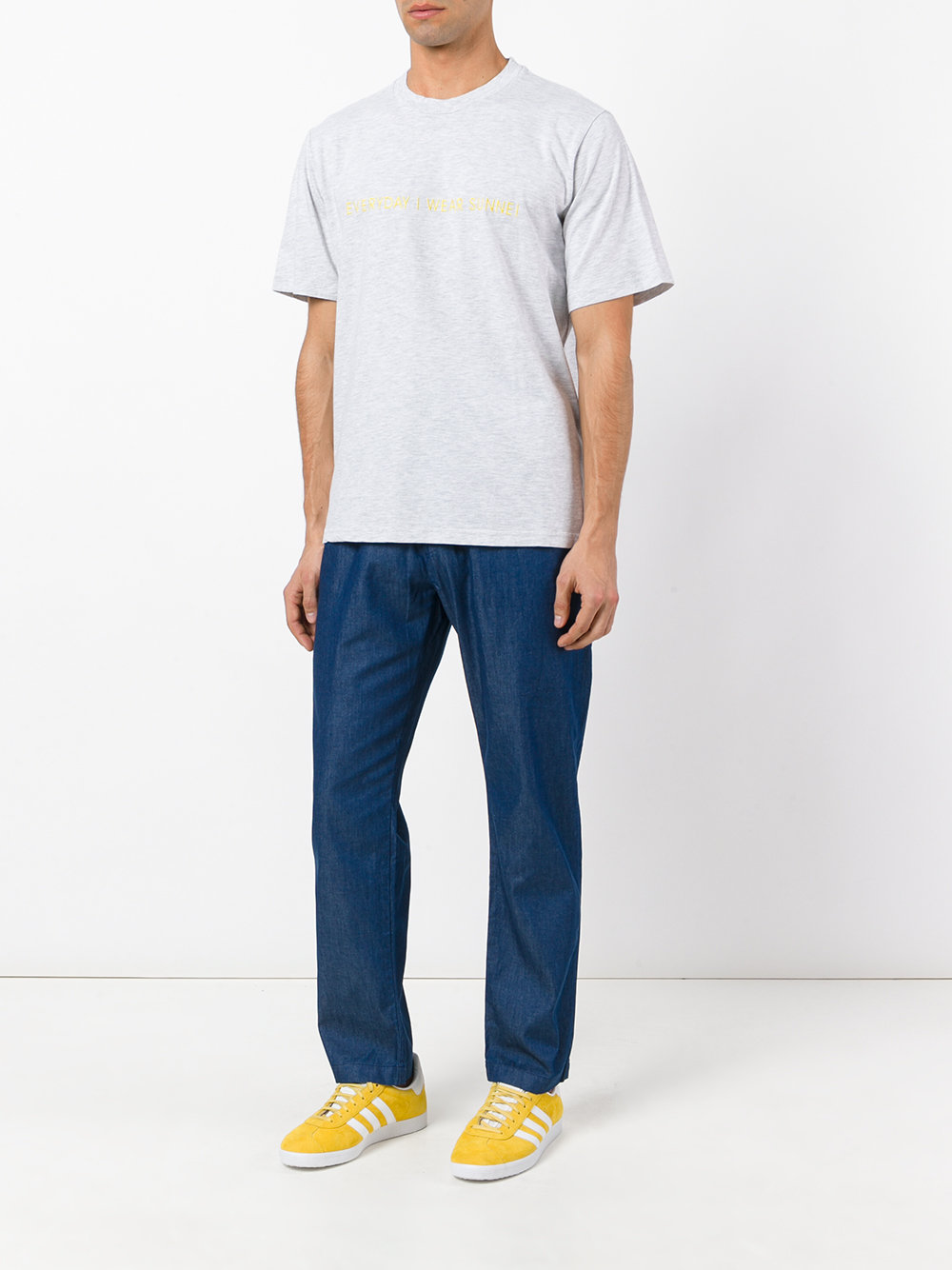 embroidered slogan T-shirt