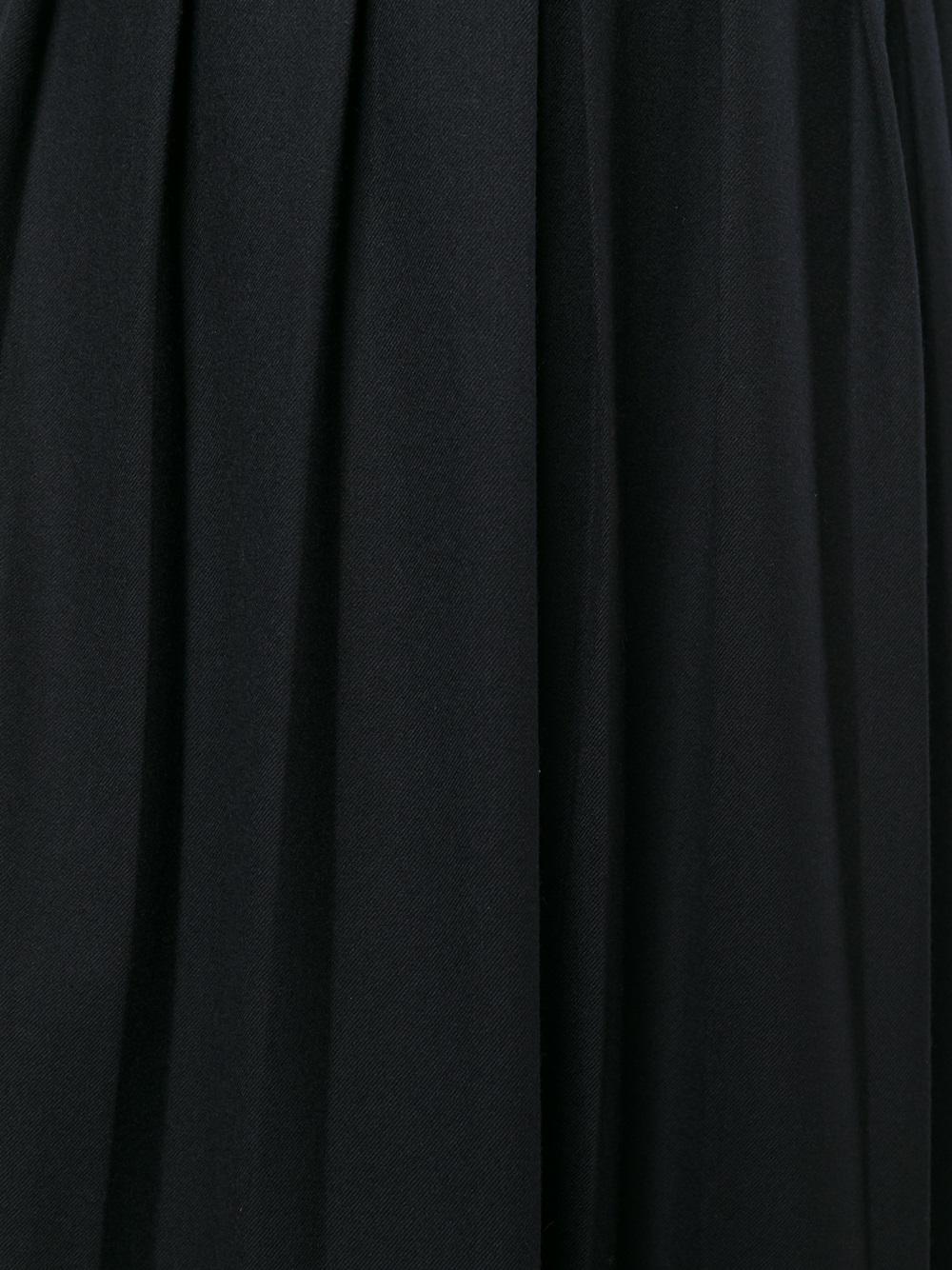 pleated midi skirt