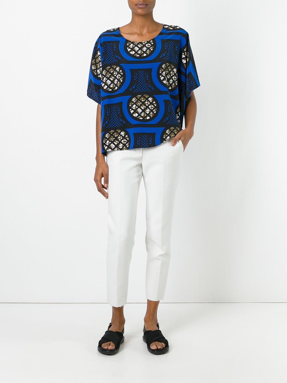 stylised print blouse