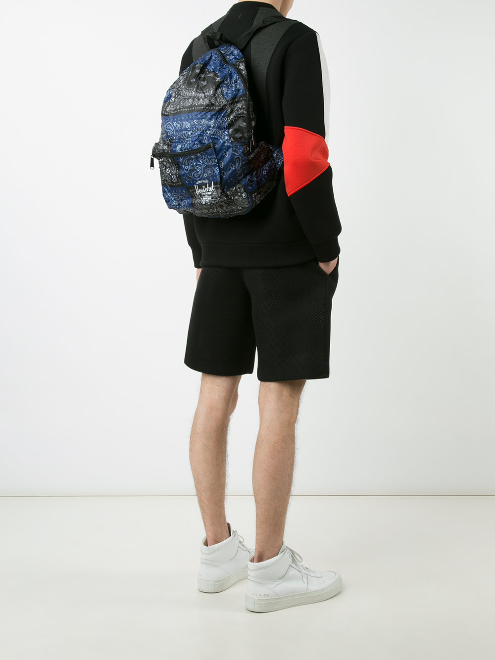 abstract print backpack