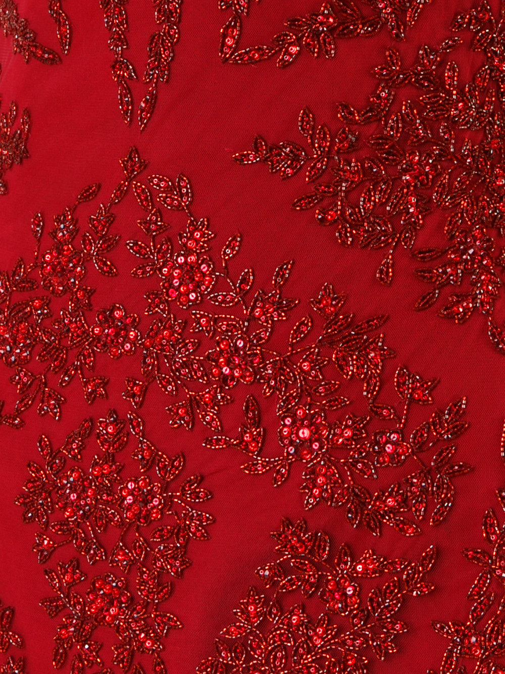 strapless embroidered gown