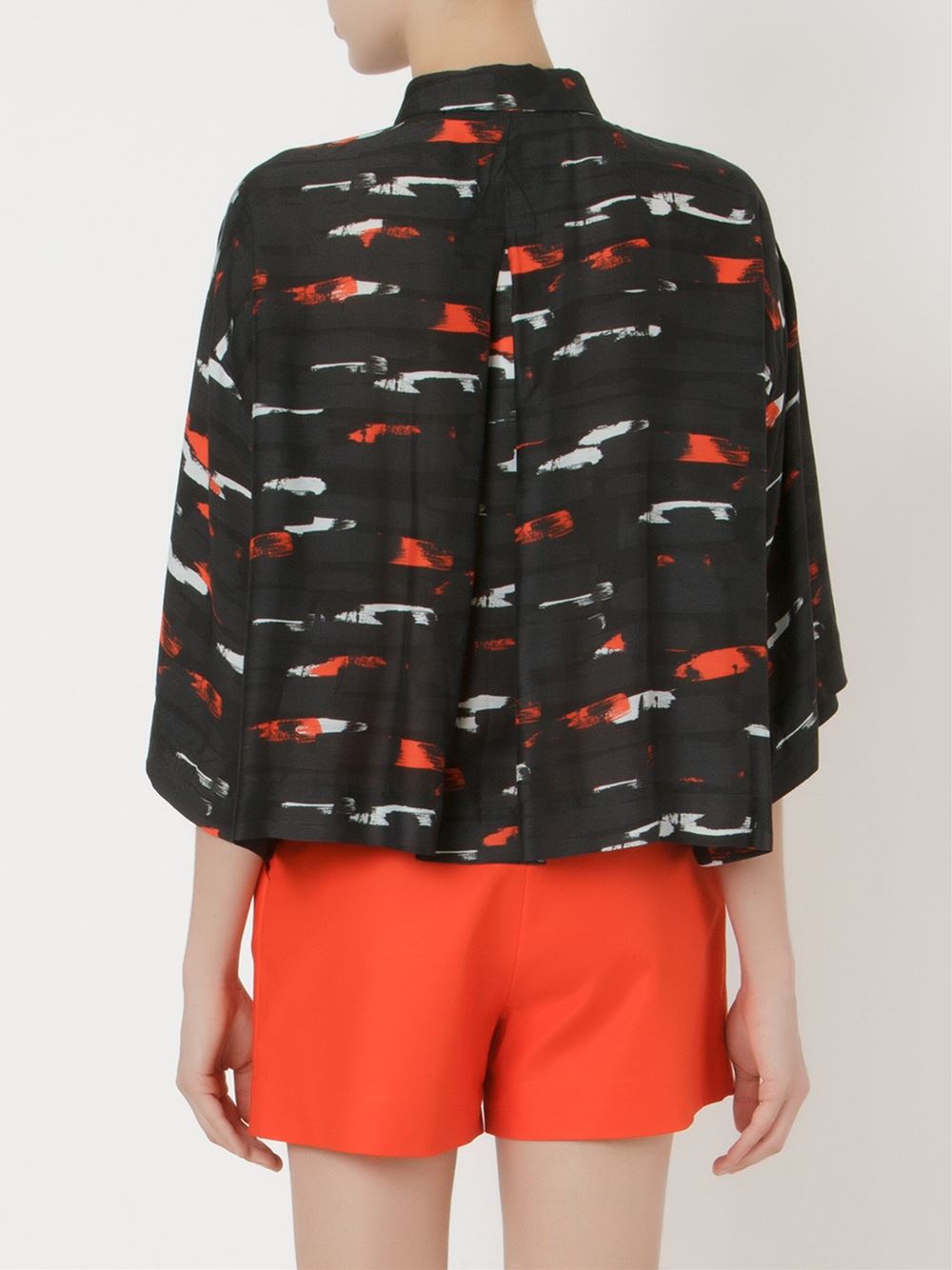 abstract print shirt