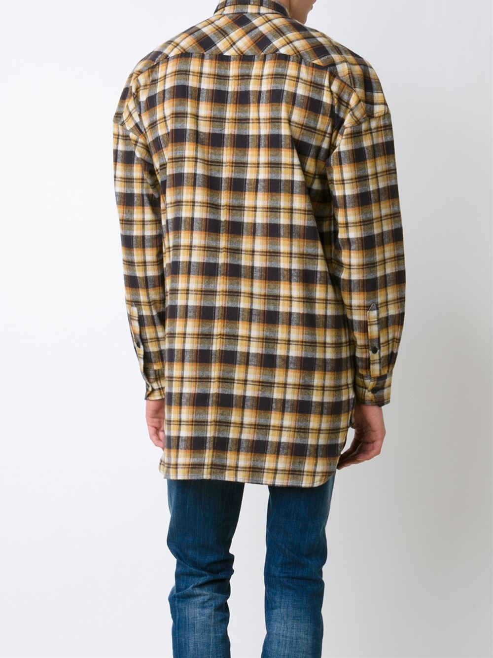 checked chest pockets shirt