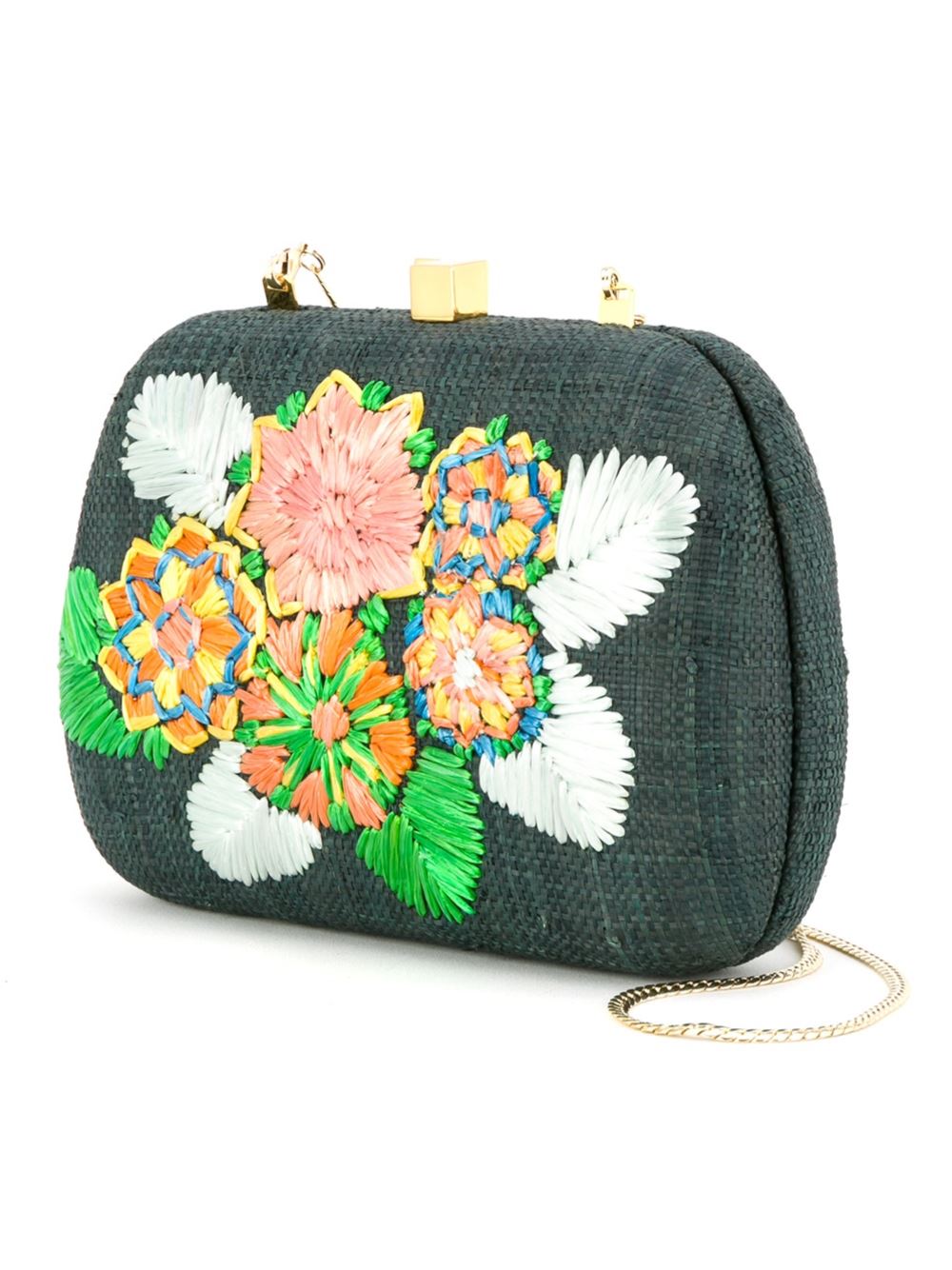 embroidered clutch bag