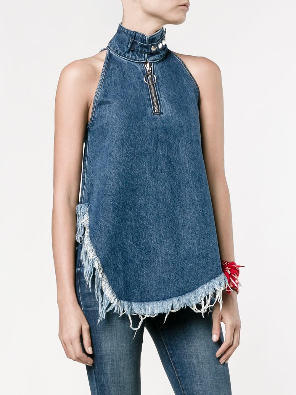 sleeveless asymmetric top