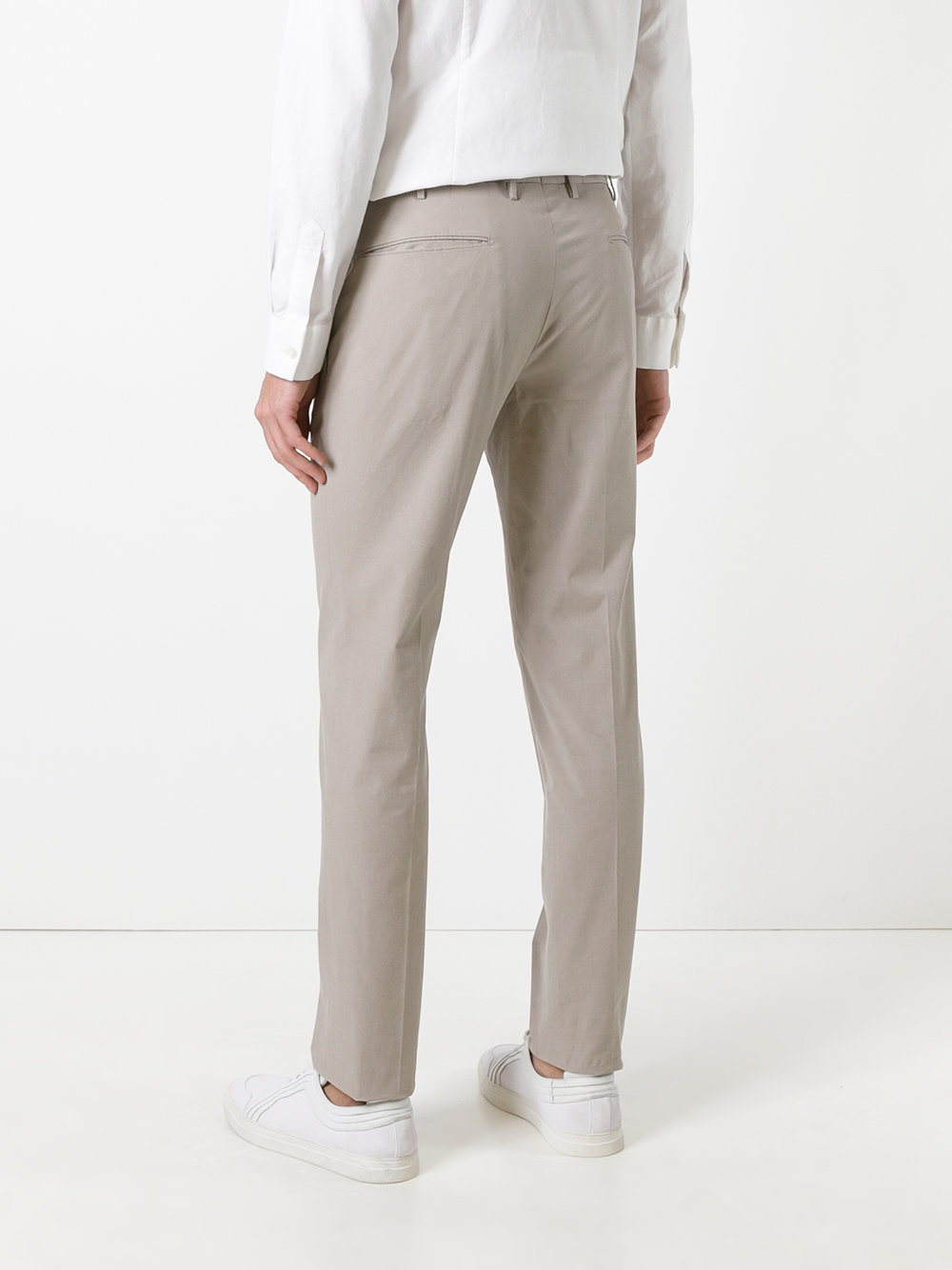 straight cut chino trousers