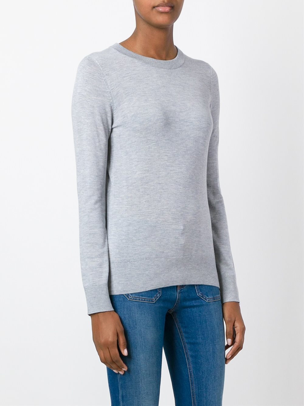 罗纹细节套头毛衣