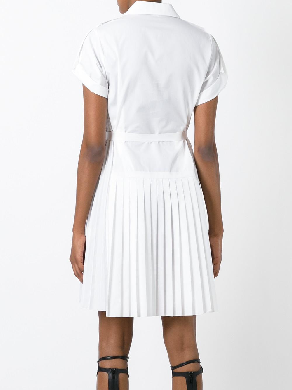 pleated shirt dress