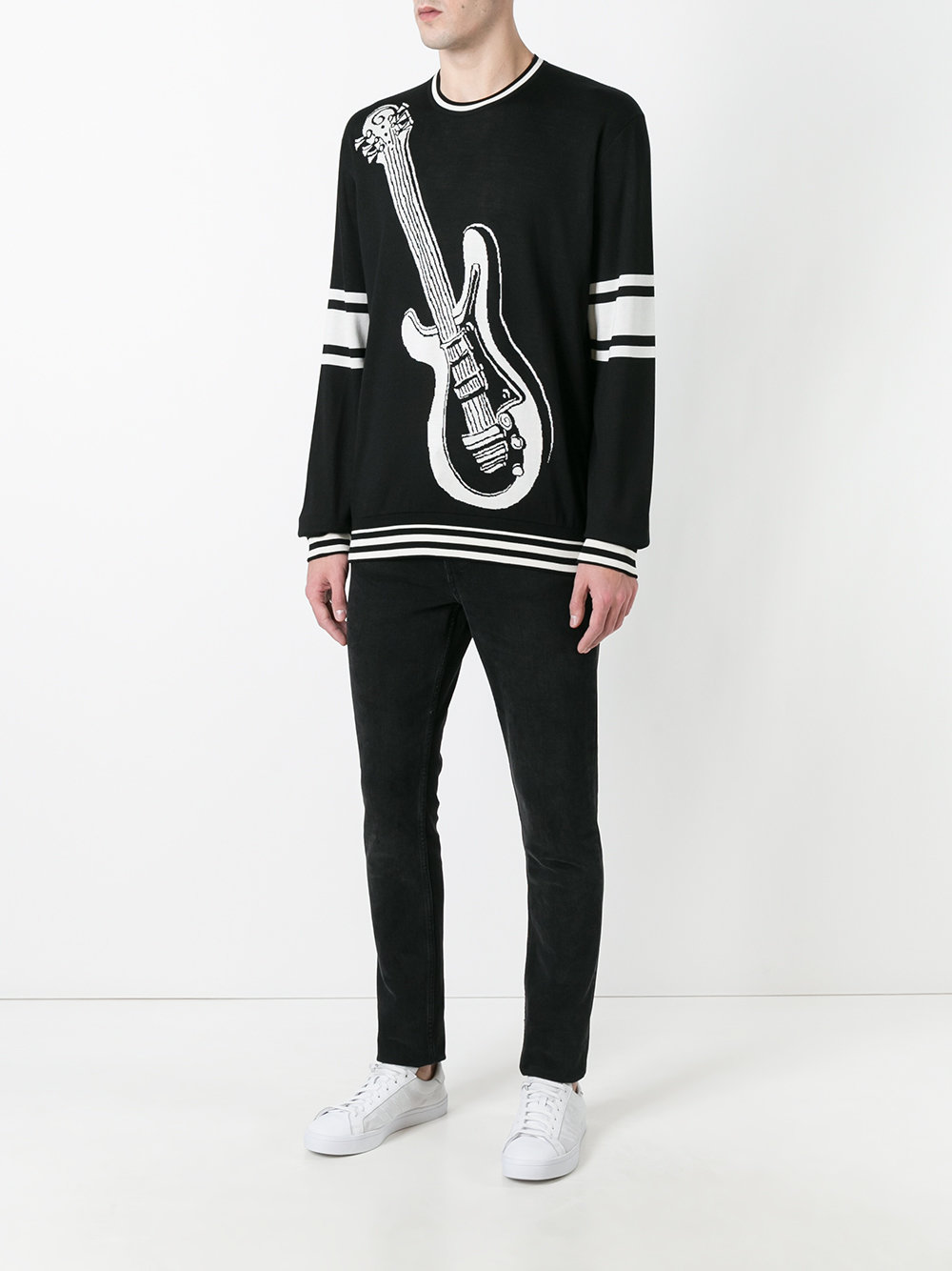 intarsia guitar knit jumper