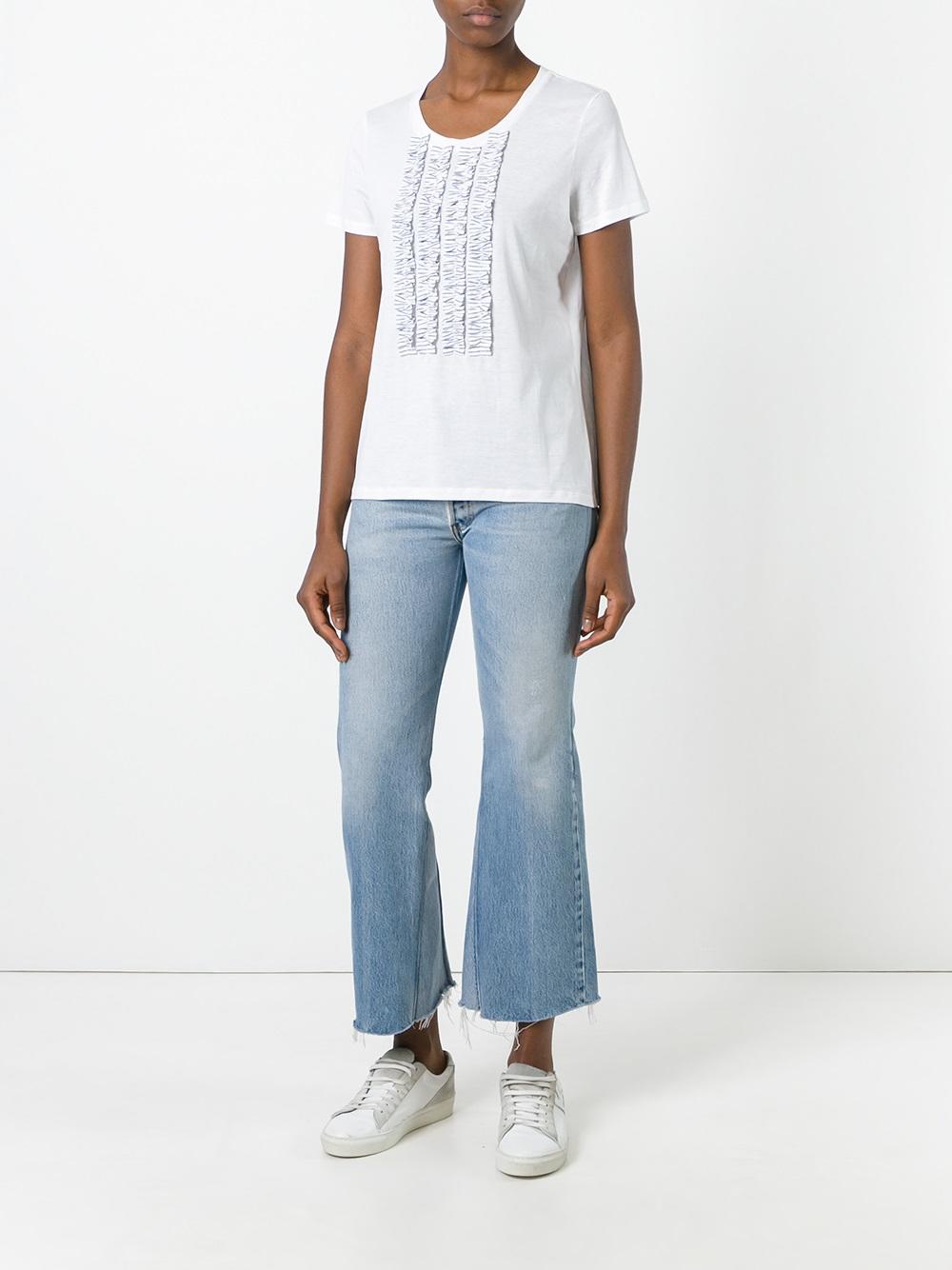 frill trim T-shirt