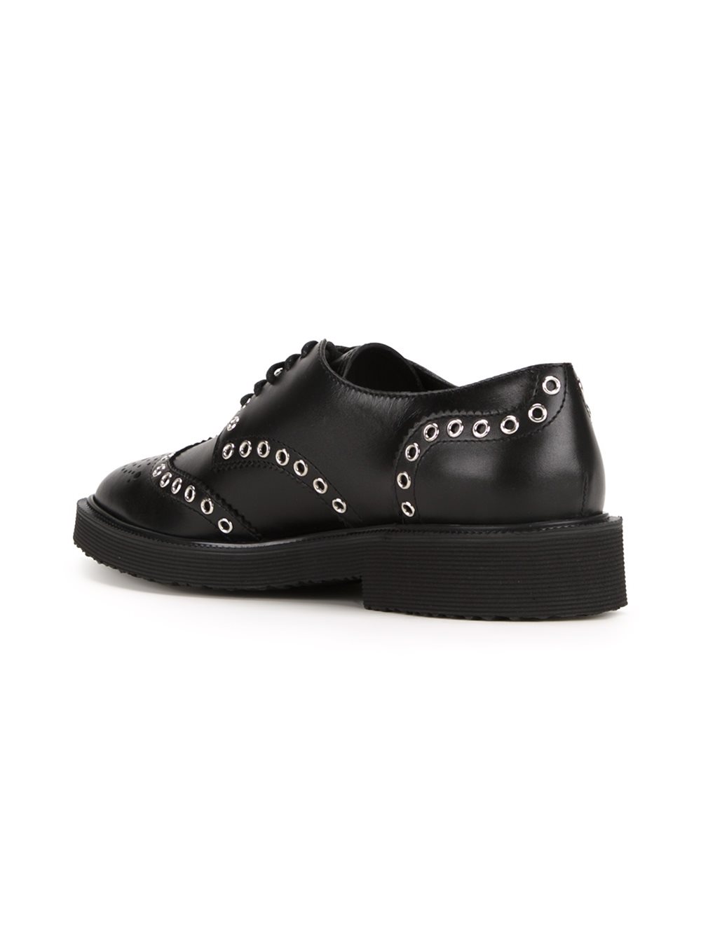 grommet embellished Derby shoes