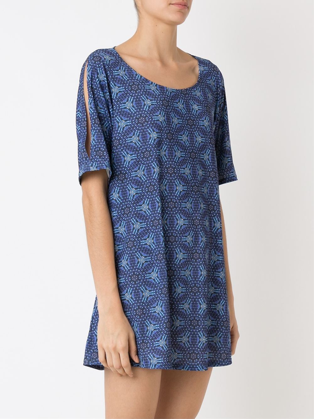 round neck printed dress