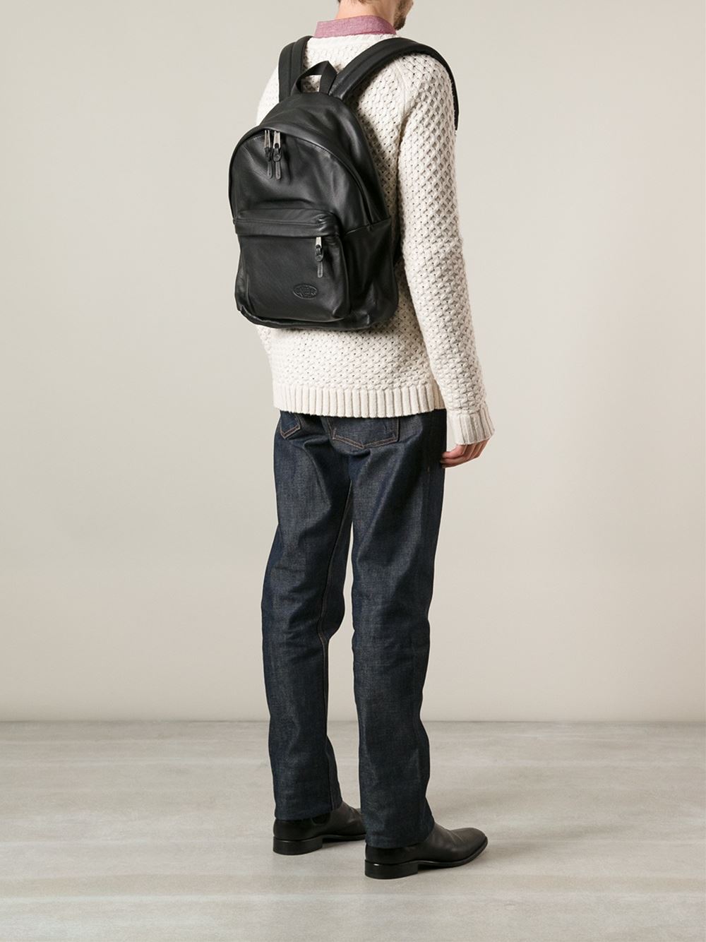 classic leather backpack