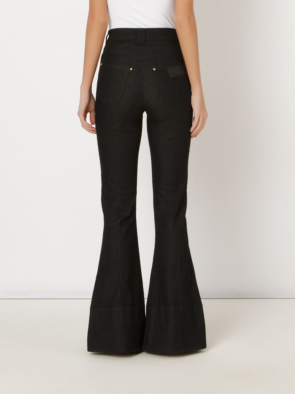 high waist flared jeans