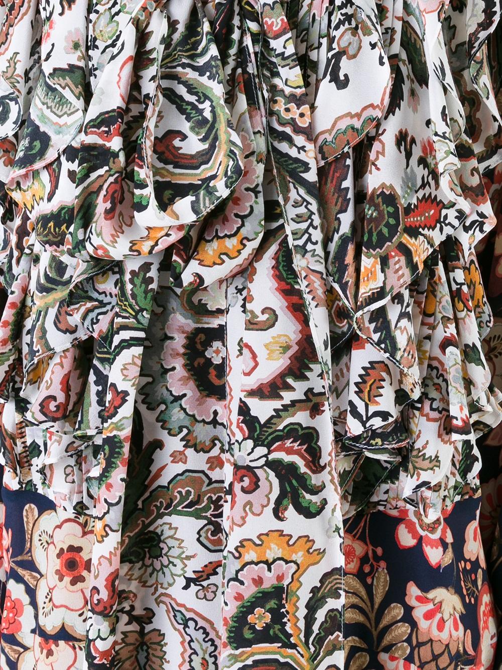 floral print ruffled dress