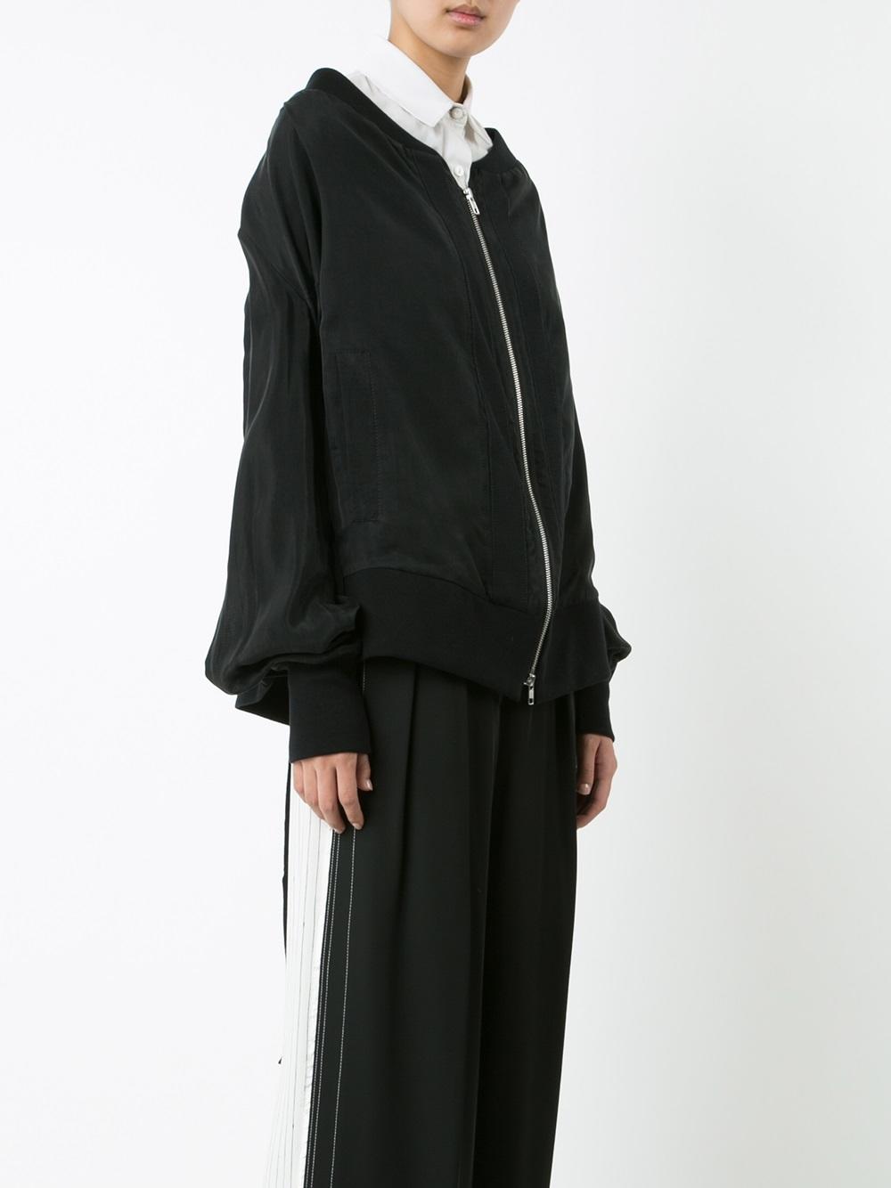 zipped oversized jacket 