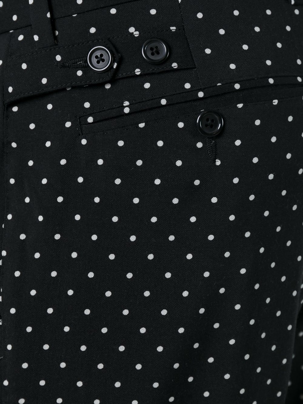 polka dot print trousers