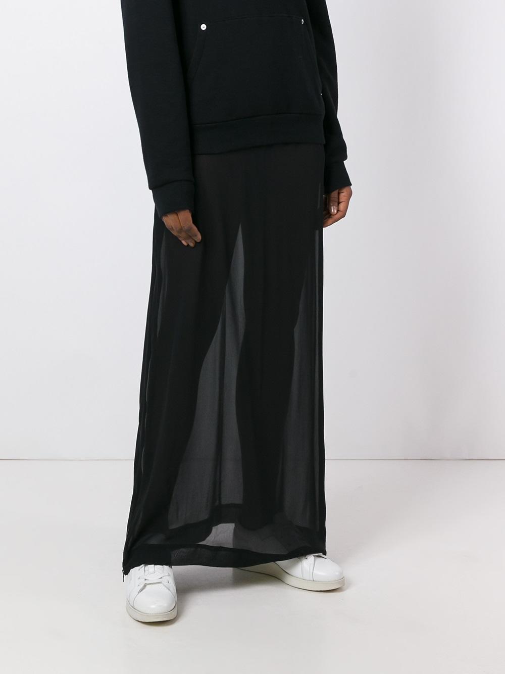 sheer long skirt
