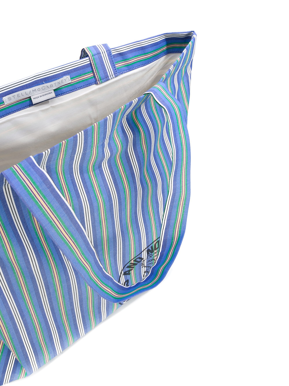 striped tote bag