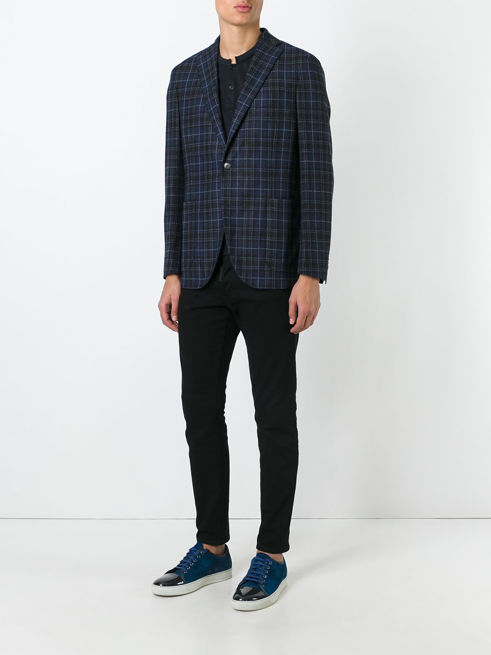 checked blazer 