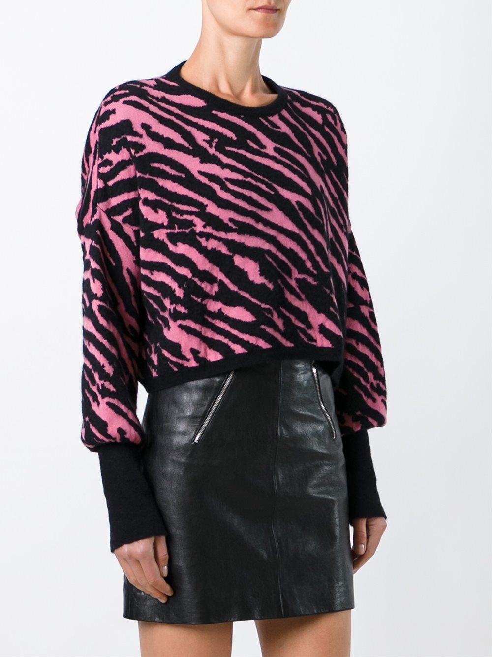 zebra pattern sweater