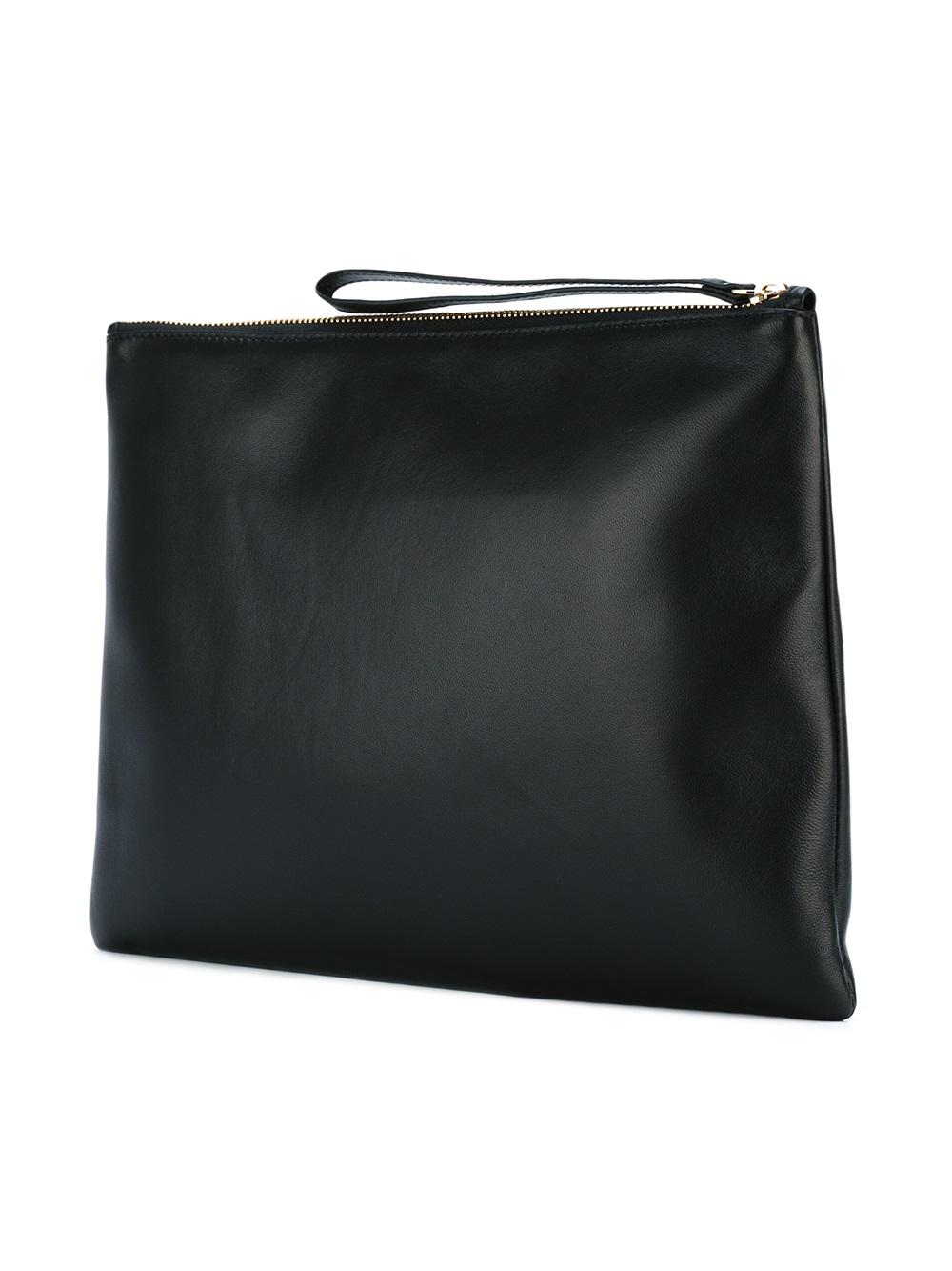 compact angular clutch bag