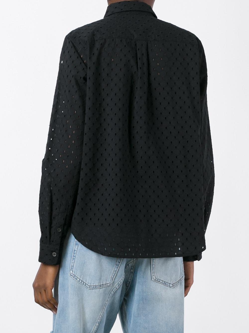 perforated detail shirt