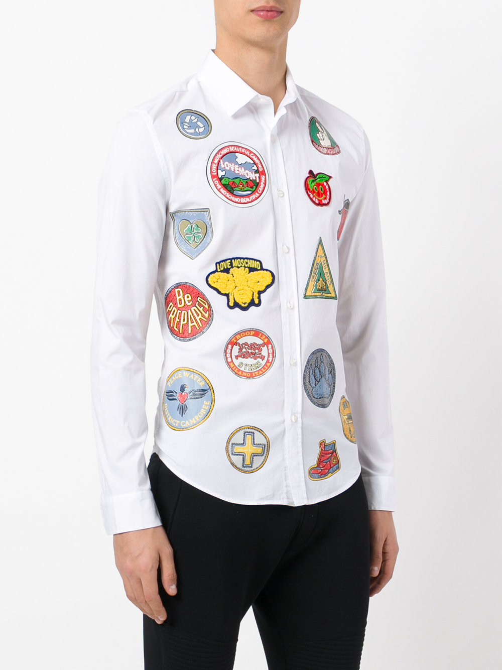 multi-patches & prints shirt