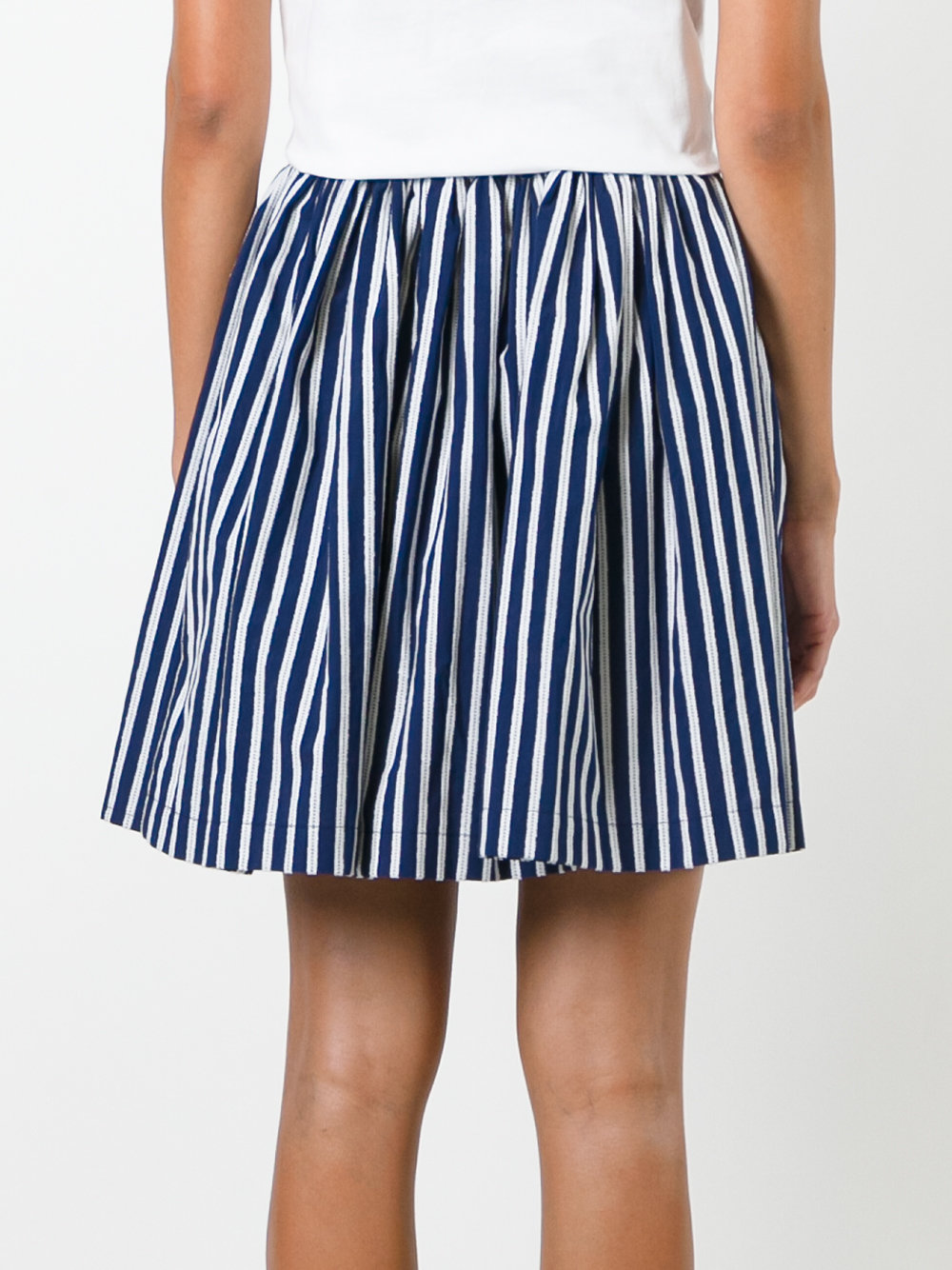 striped A-line skirt 