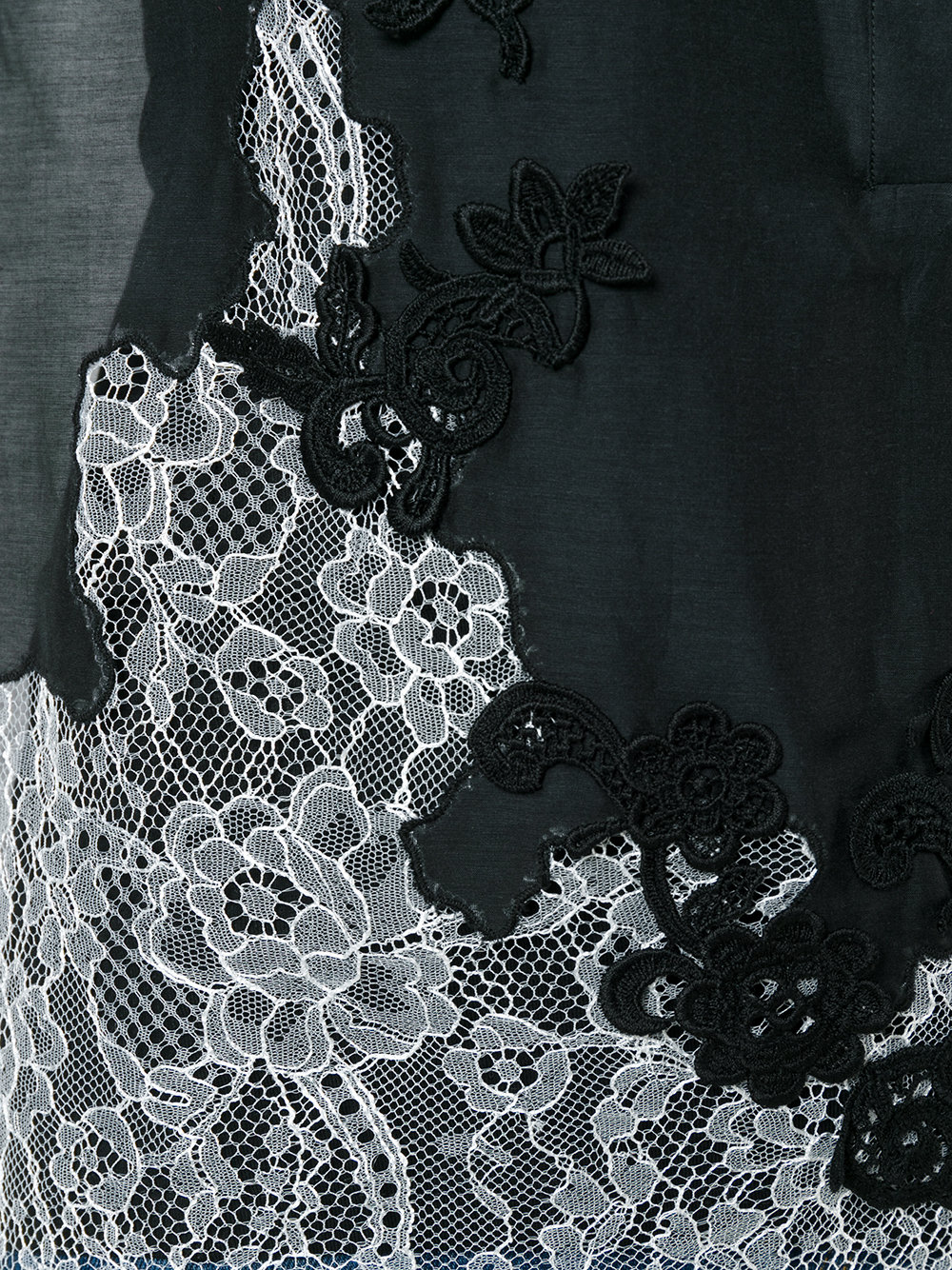 lace panel blouse 