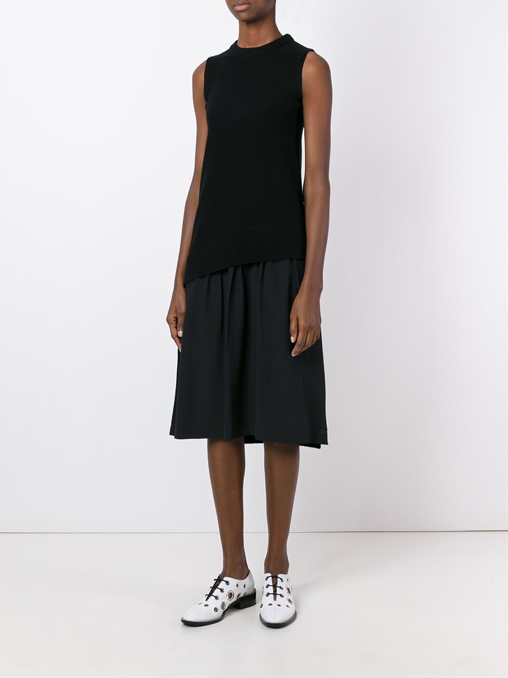 asymmetric drop waist dress