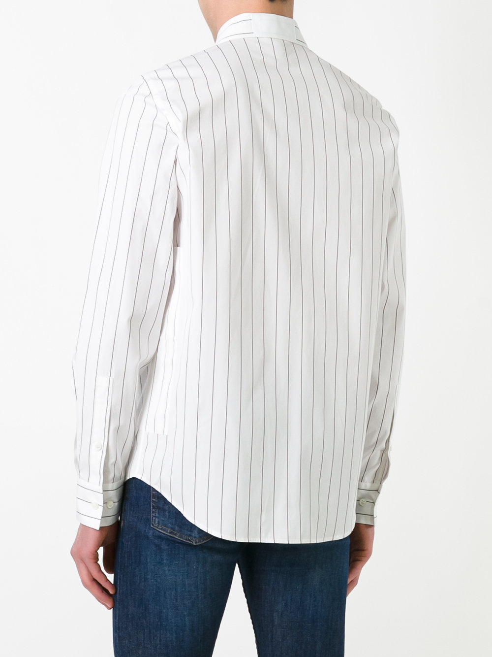 pinstriped shirt