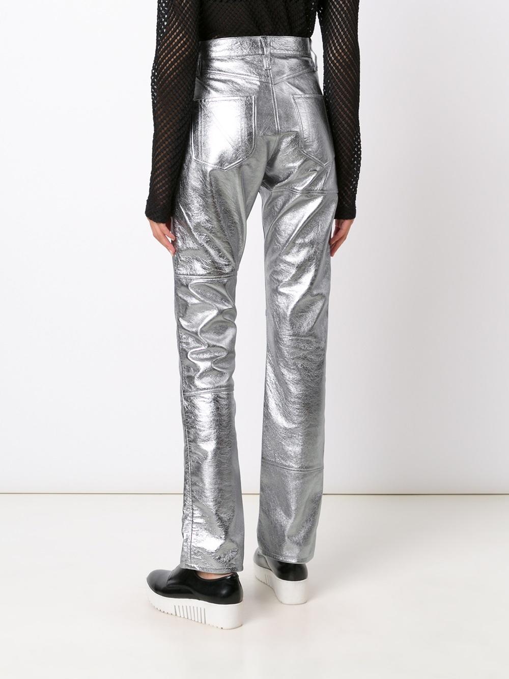 metallic trousers