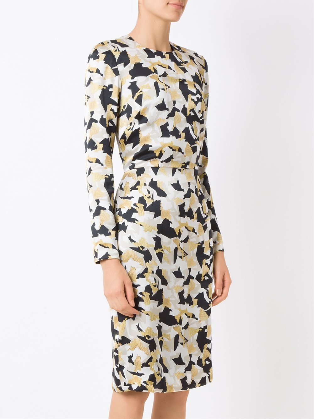 long sleeves printed dress