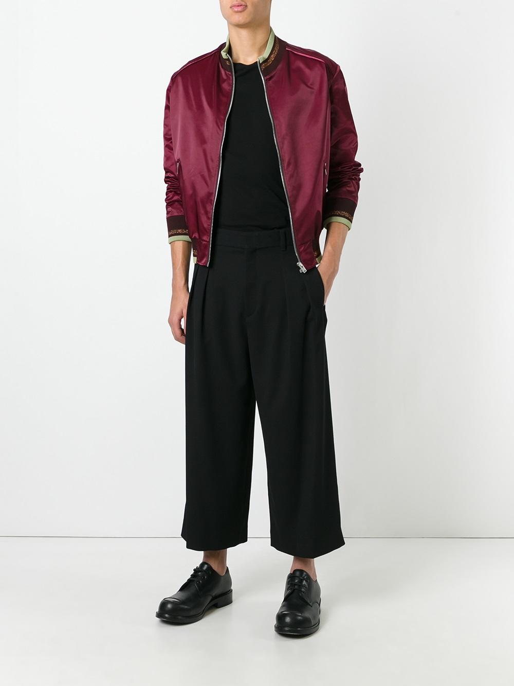 loose fit cropped trousers