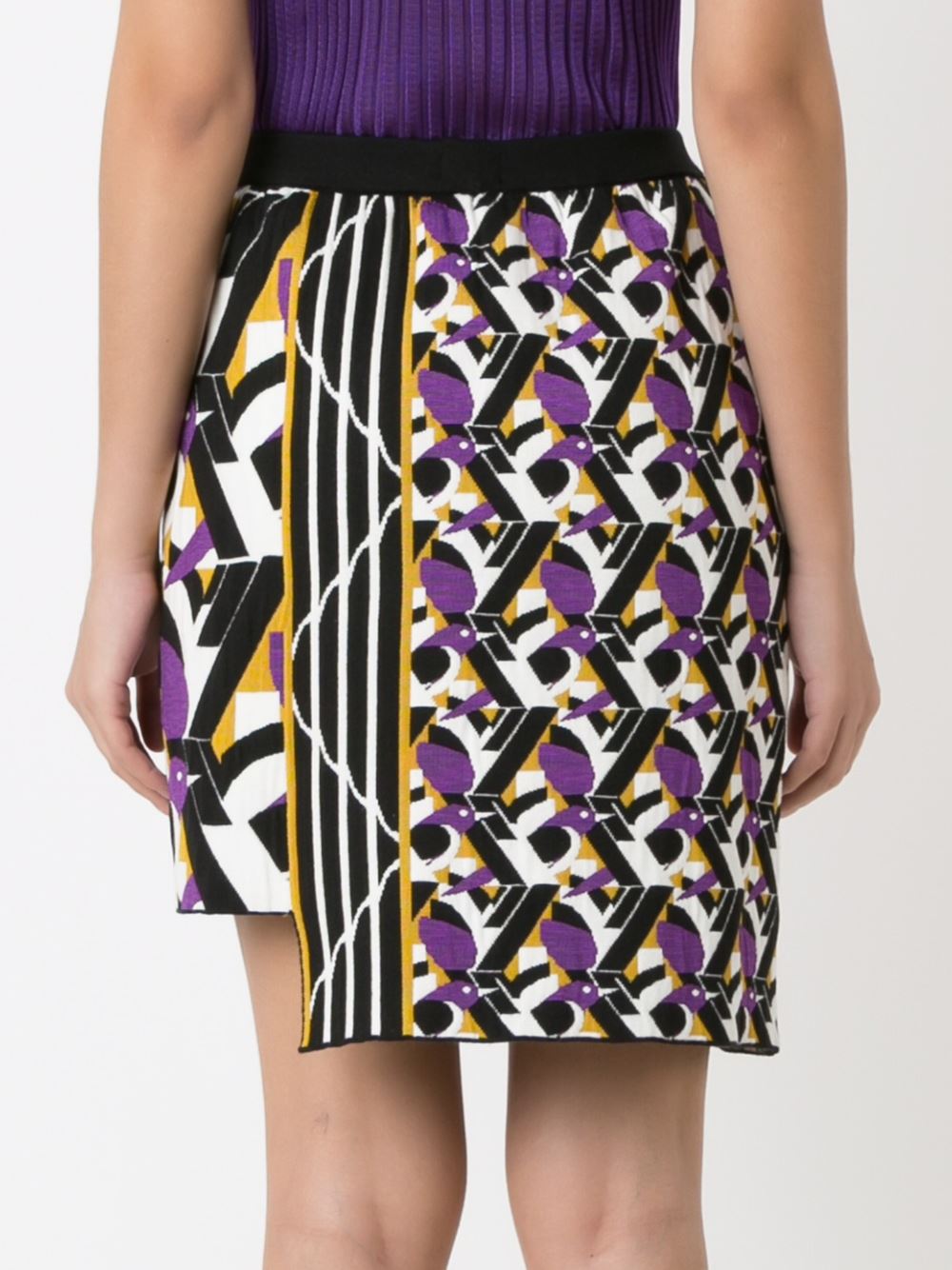 asymmetric knit skirt