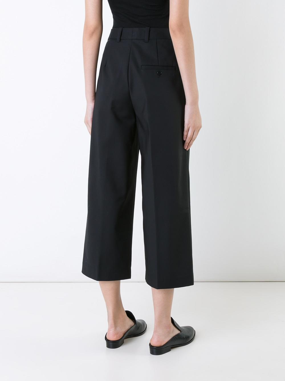 cropped wide leg trousers