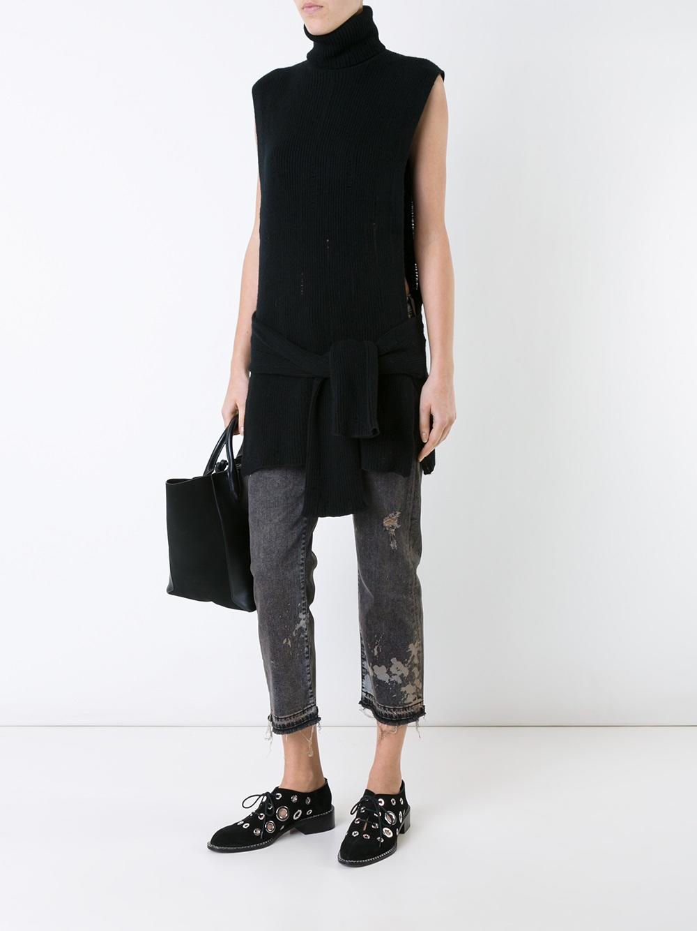 straight cropped jeans
