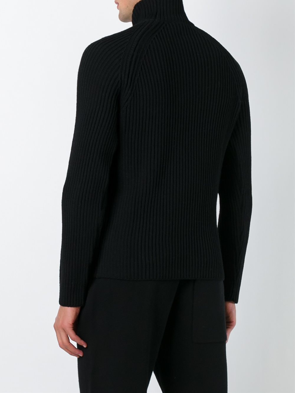 ribbed roll neck jumper